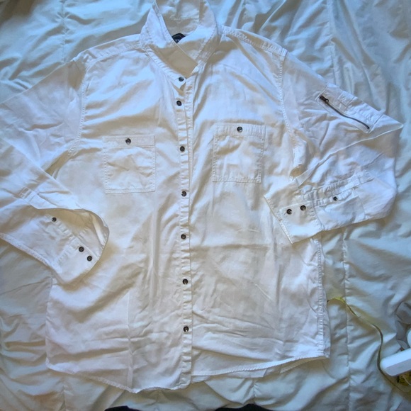 INC I International concepts means white cotton shirt. Size XXL - Picture 5 of 5